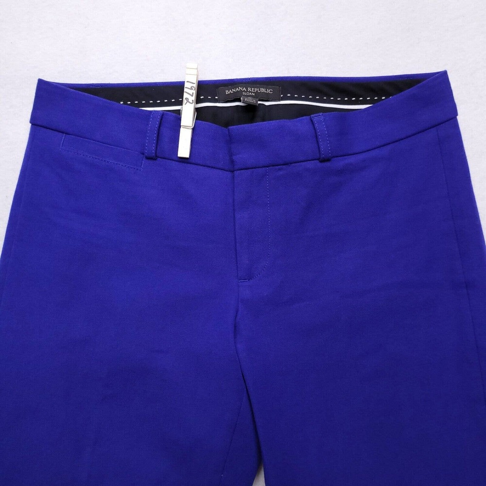 Banana Republic Casual Chino Button Zip Medium Wash Pants Womens Size 2P Blue